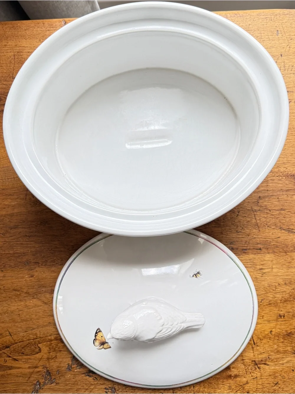 Vintage Marjolein Bastin Wildflower Meadow 2-Quart Oval Covered Casserole Dish